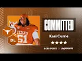 WATCH 4-star DL Kasi Currie commits to the Texas Longhorns No 37 Overall Player
