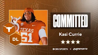 WATCH 4-star DL Kasi Currie commits to the Texas Longhorns No 37 Overall Player