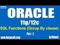Oracle SQL Functions Group By clause Part-2 by dinesh