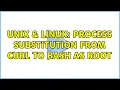 Unix Linux Process substitution from curl to bash as root 2 Solutions