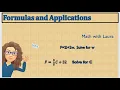 PA 2 5 Formulas and Applications