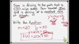 Function Notation with Word Problems