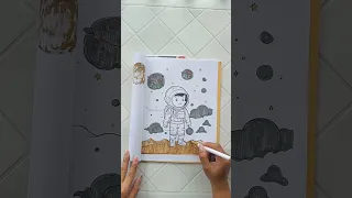 Kids in Space Coloring Pages