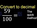Convert to decimal How To Convert Decimals to Fractions
