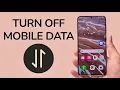 How To Turn OFF Mobile Data On Android Phone