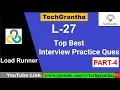 Load Runner Beginner Tutorial 27-Interview Questions for Load Runner Tool Part 4 by TechGrantha