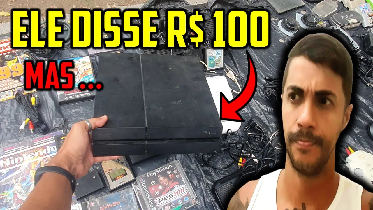 CAÇADA GAMER PSP SUPER NINTENDO LOTE DE GAMES E PLAYSTATION 4 POR R$ 100,00 NA FEIRA DO ROLO, SERÁ?