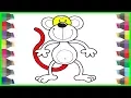 Funny Monkey Coloring Pages For Kids Coloring for Children to Learn Colors s For Kids
