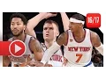 Carmelo Anthony Derrick Rose Kristaps Porzingis Highlights vs Grizzlies 2016 10 29 - 54 Pts