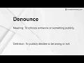 Denounce Meaning