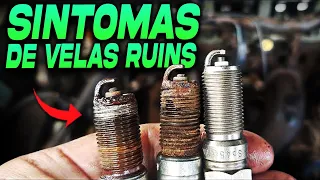 SINTOMAS de VELAS RUINS! O que acontece? Faz motor FUMAR? FALHAR? Ficando Preta?