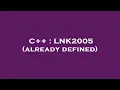 C LNK2005 already defined