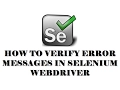 Selenium Tutorials How to verify Error message in Selenium Webdriver