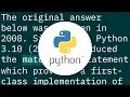 Replacements for switch statement in Python