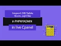 Import table from sql file in phpmyadmin in Live cPanel database