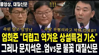 엄희준 검사 "더럽고 역겨운 상설특검 기소"  ... 그러나 문지석 검사는 ... 엄vs문 불꽃 대질신문