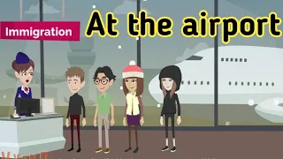 At the airport English conversation | Travel English |  Learn English  |  Sunshine English