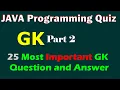 JAVA Programming Quiz - part 2 JAVA Programming MCQ 25 Important Questions and Answers