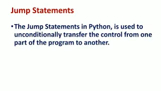 Jump Statements in Python 12th CS Chapter-6 Part-5