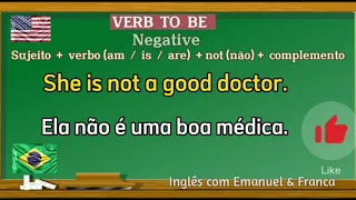 Aprender #Inglês com frases #VERB TO BE. Learn English with VERB TO BE phrases.