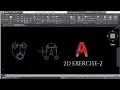 Autocad 2d Practice Drawing for Beginners - Exercise 2 Basic to advance level