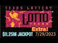 Lotto Texas Winning Numbers 29 July 2023 Today TX Lotto Drawing Results Saturday 2023