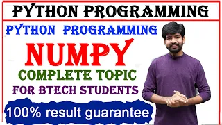 numpy full topic in python programming numpy library numerical python