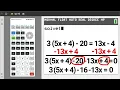 One Way to Solve One Variable Linear Equations on the TI 84 Plus CE