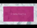 Freda Morris - appearance