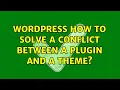 Wordpress How to solve a conflict between a plugin and a theme