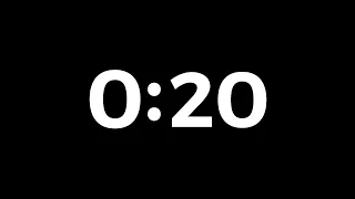 20 Seconds Countdown Timer With Sound Effects 4K No Copyright
