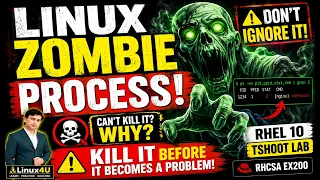 KILL ZOMBIE PROCESS IN LINUX Before It Becomes a Problem RHCSA RHEL 10 TSHOOT LAB
