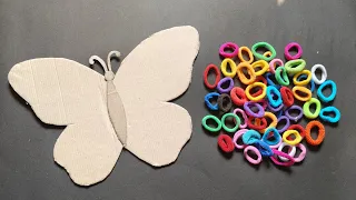 Unique Wall Hanging Craft Idea | Best Out Of Waste Cardboard and Rubber band | Home Decoration Idea