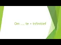 Download Lagu om ... te + infinitief (NT2, B1, grammatica)