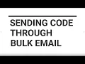 How to send code to Bulk Emails - AMATROL LMS
