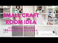 Small Craft Room Idea IKEA Kallax and Norberg Table Hack