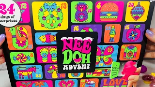 NeeDoh Advent Calendar 2025 Squishy Surprises Mini ASMR Sensory Toys Opening