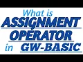 ASIGNMENT OPERATOR in GW-BASIC with Practical Example in GW-BASIC