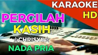 pergilah kasih chrisye karaoke hd nada pria