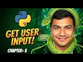 Python Input Function in Hindi Take User Input String Number Python Course 2026 Chapter 5