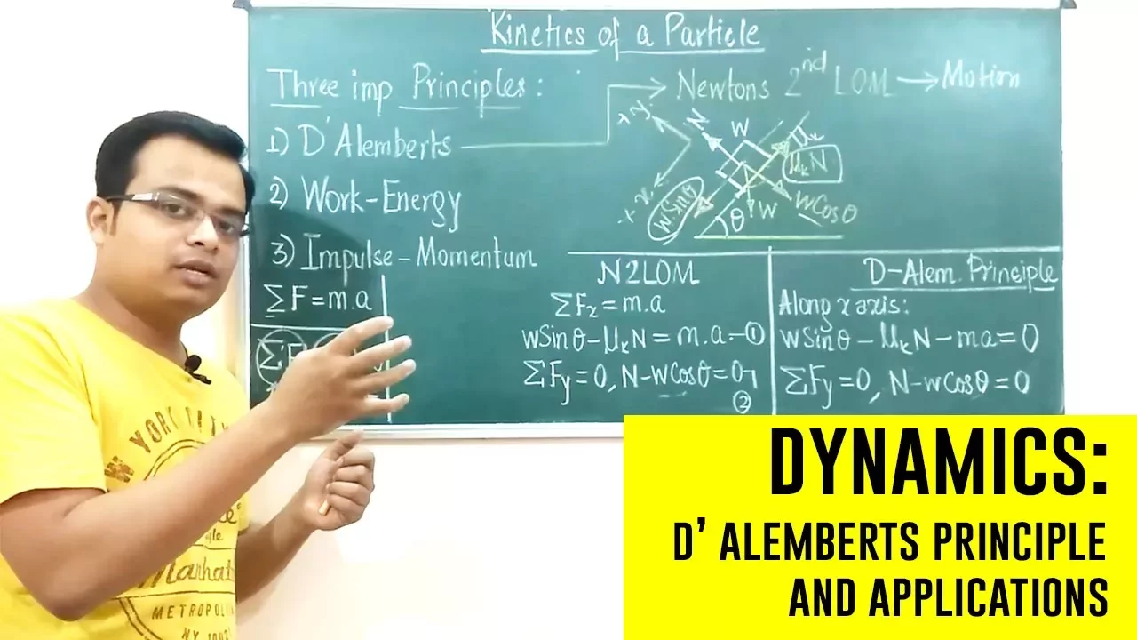 D'Alembert's Principle | Dynamics | Engineering Mechanics Tutorial