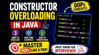 255 Constructor Overloading in Java Selenium Java 2026