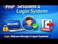 PHP Sessions Login System Tutorial Login Welcome and Logout Explained