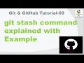 git stash command explained with Example git stash git github git stash command