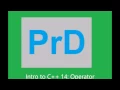 Intro to C 14 Operator Overloading