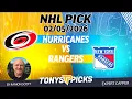 Hurricanes vs Rangers NHL Betting Odds Picks 26 Night Moves Show