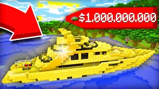 БОГАТЫЙ ИГРОК ПОКАЗАЛ МНЕ СВОЙ ДОМ НА ЗОЛОТОЙ ЯХТЕ ЗА $1000000000 В МАЙНКРАФТ | Компот Minecraft