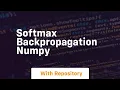 softmax backpropagation numpy