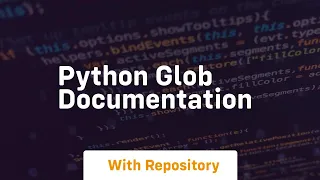 python glob documentation
