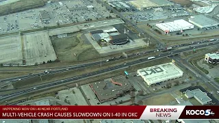 Multi-vehicle crash causing traffic on I-40 in Oklahoma City